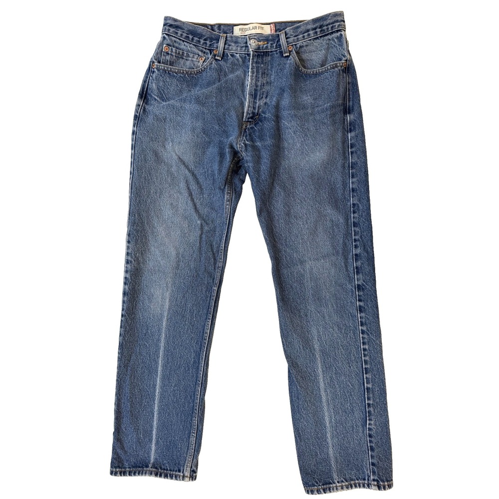 Vintage 90s Levi's 505 Jeans Mens 34x32 Medium Wash Distressed Straight Leg